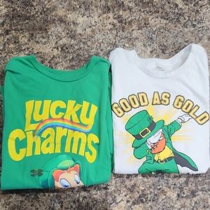 Kids Graphic T-Shirts - Green and White